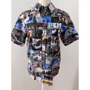 Star Wars RSVLTS Comic to the Darkside Button Down Shirt KUNUFLEX Size XS May 4‎